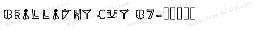 BRILLIANT CUT B7字体转换
